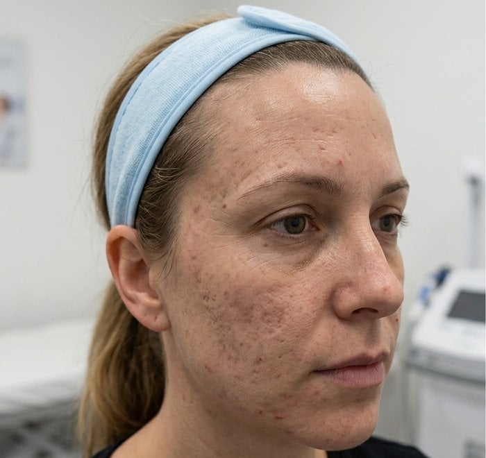 PRP Microneedling — before